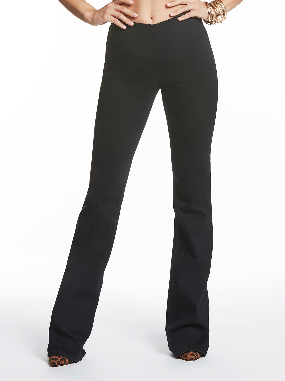 Jessica Simpson BLACK Women's Pull On Flare Soft Sculpt Jeans, US 26